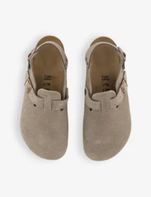 BIRKENSTOCK Tokio logo-embossed flat suede clogs - EUR 42 / 8 UK MEN in TAUPE, additional product view 2