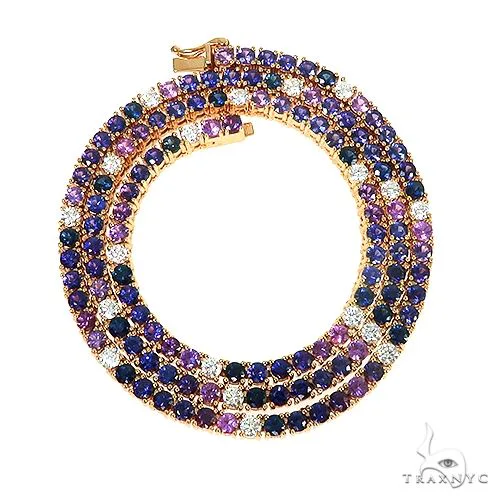 PIA - For Him GEMSTONES Galaxy Sapphire Tennis Chain 67152 in Rose – Chain