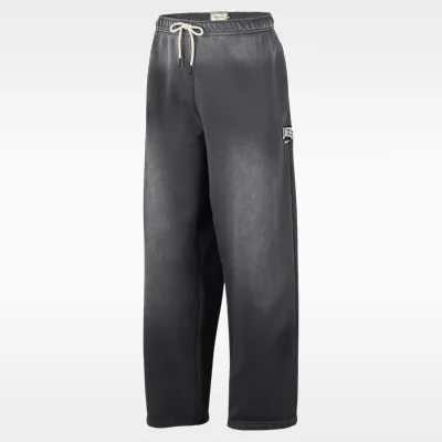 Nike Los Angeles Lakers Standard Issue Nike Men's Fleece Open-Hem Basketball Trousers - Dark Charcoal/White