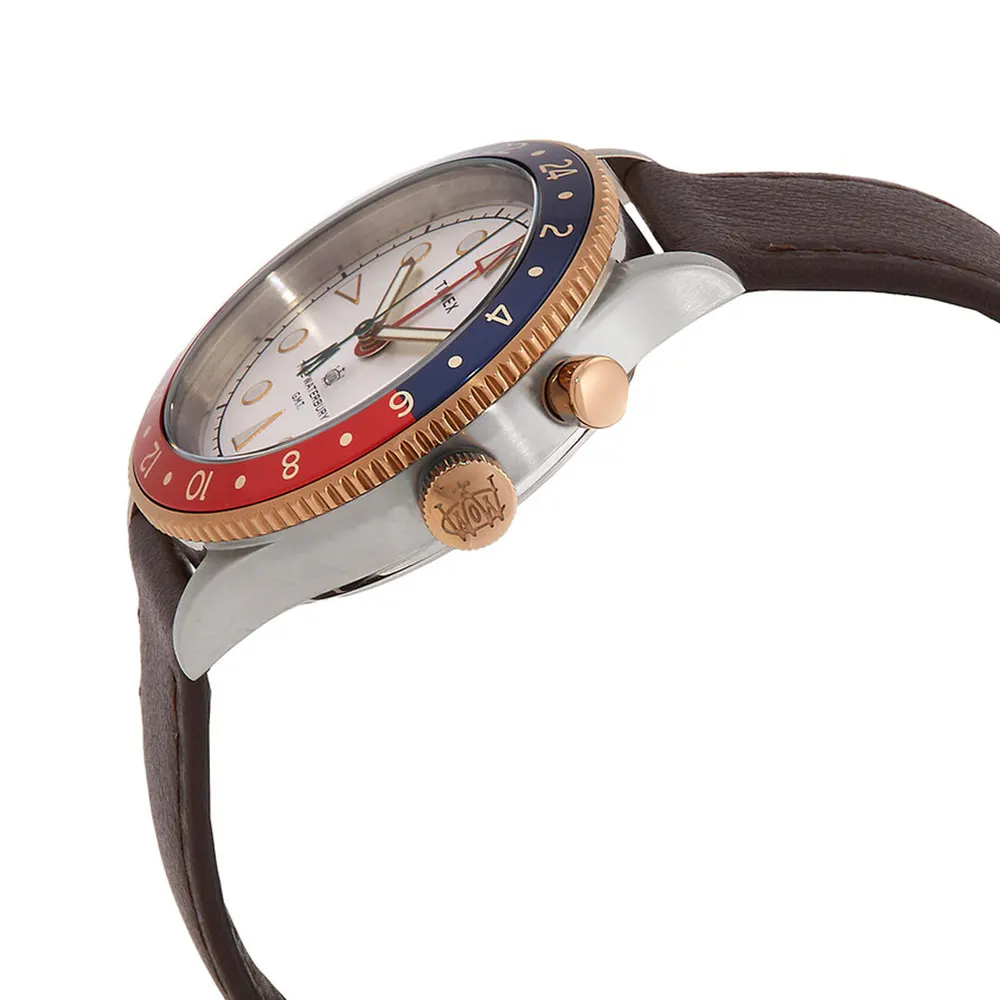 Timex Waterbury Traditional GMT "Pepsi" Quartz 39mm Men's Watch in White, additional product view 2