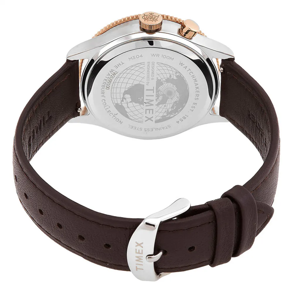 Timex Waterbury Traditional GMT "Pepsi" Quartz 39mm Men's Watch in White, additional product view 3
