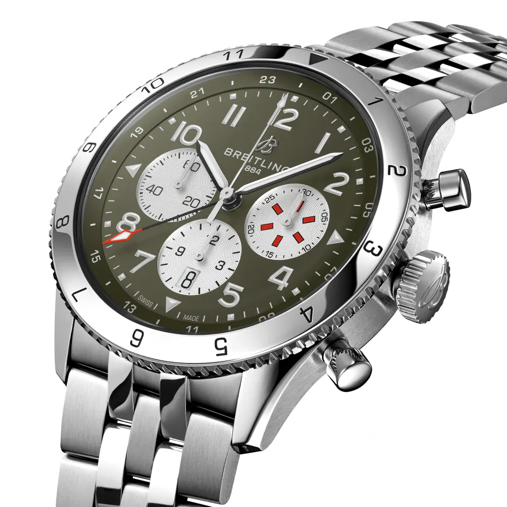Breitling Super AVI B04 Chronograph GMT 46 Curtiss Warhawk Watch detail 2