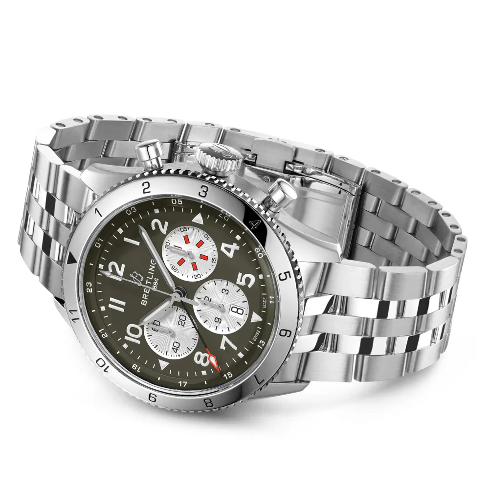 Breitling Super AVI B04 Chronograph GMT 46 Curtiss Warhawk Watch detail 3