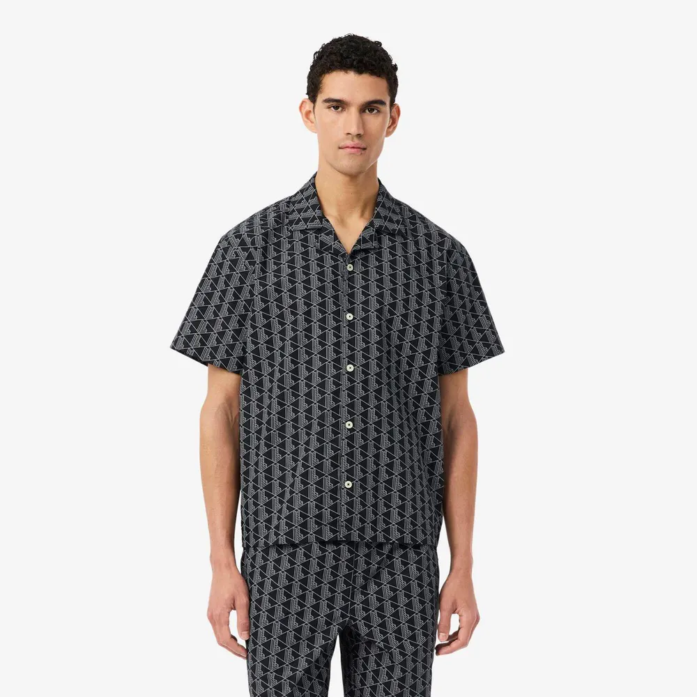 Lacoste Men's Nightshirt in Black 6ZW, additional product view 2