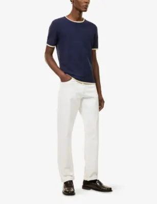 NOBL Jacian Contrast-Trim Knit T-shirt detail 2