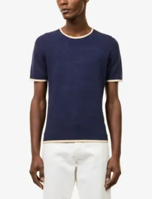NOBL Jacian Contrast-Trim Knit T-shirt detail 3
