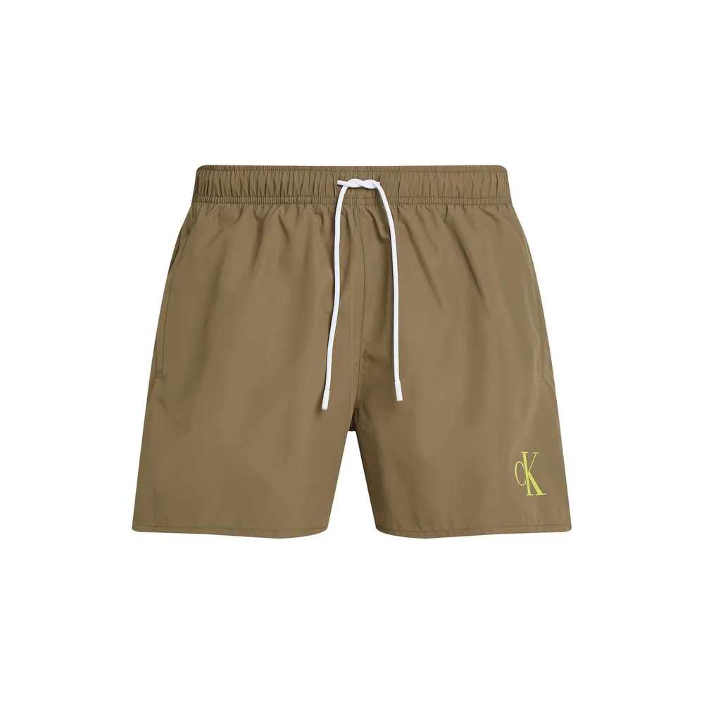 Calvin Klein Men's Medium Drawstring Quick-Drying Mid-Length Swim Shorts