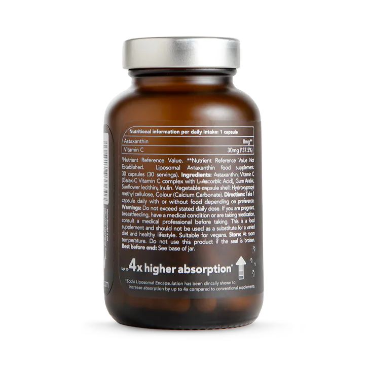 Zooki Liposomal Astaxanthin 8mg Capsules - 30 Day Supply 8 mg 30 Capsules, additional product view 2