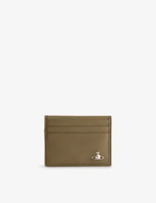 VIVIENNE WESTWOOD Orb-Plaque Faux-Leather Card Holder
