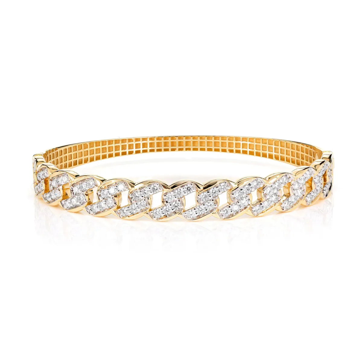 For Him Diamond Curb Link Bangle Bracelet