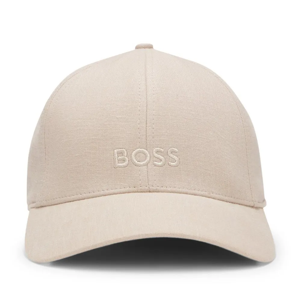 Boss BOSS Linen Baseball Cap with Iconic Logo Detail