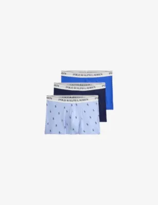 POLO RALPH LAUREN Branded Set of Three Stretch-Cotton Boxers