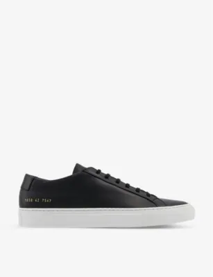 COMMON PROJECTS Achilles leather low-top trainers - EUR 40 / 6 UK MEN in BLACK WHITE LEATHER – Mens | Trainers | Lace up trainers
