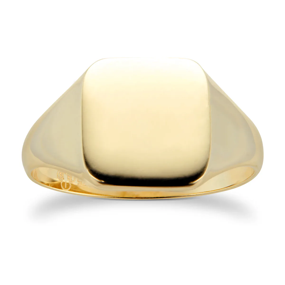 For Him 9ct Yellow Gold Large Cushion Signet Ring