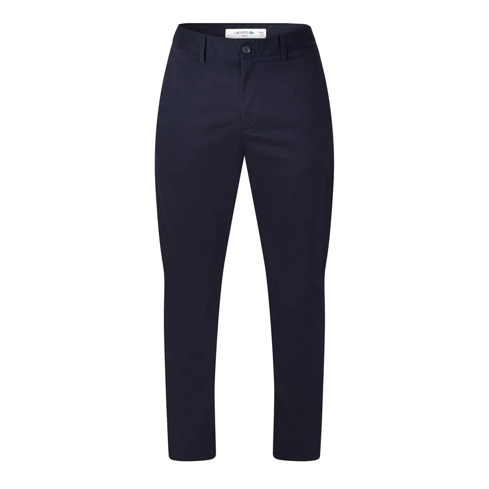 Lacoste Men's Cotton Slim Chinos in Abysm HDE – Clothing