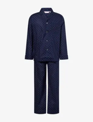 DEREK ROSE Nelson Classic-Fit Cotton Pyjama Set