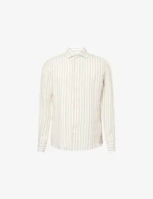 CORNELIANI Camp Short-Sleeve Linen Shirt