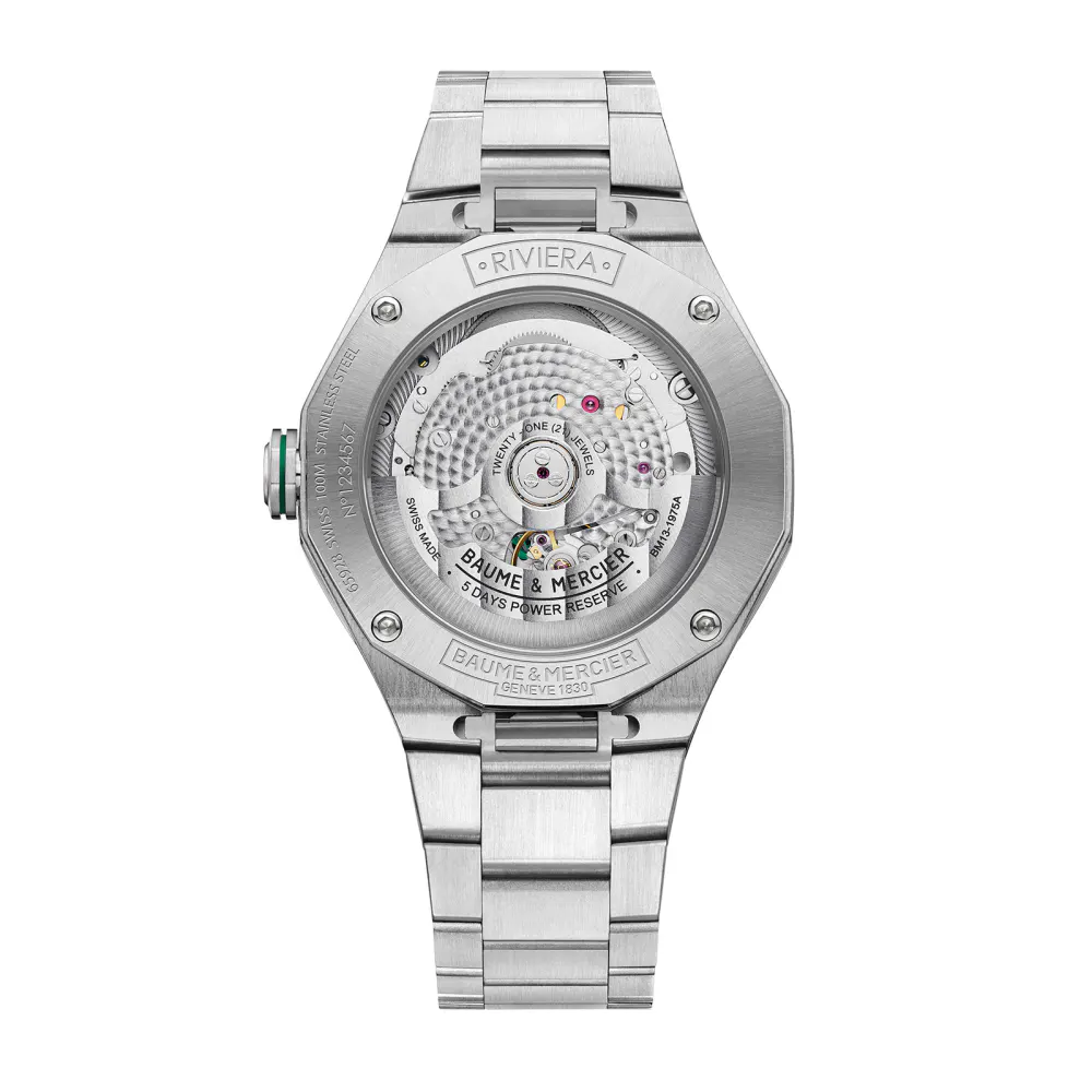 Baume & Mercier Riviera Automatic 39mm Mens Watch Green in Green, additional product view 2