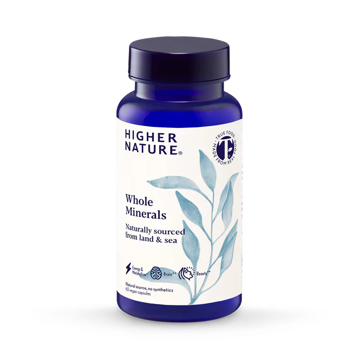 Higher Nature True Food® Whole Minerals - 9 Natural Source Minerals - 60 Vegan Capsules