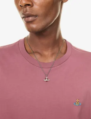 VIVIENNE WESTWOOD Diamante Heart Brass Pendant Necklace detail 2