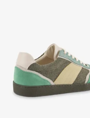 KURT GEIGER LONDON Lloyd Suede and Mesh Trainers - EUR 42 / 8 UK MEN in KHAKI, additional product view 3