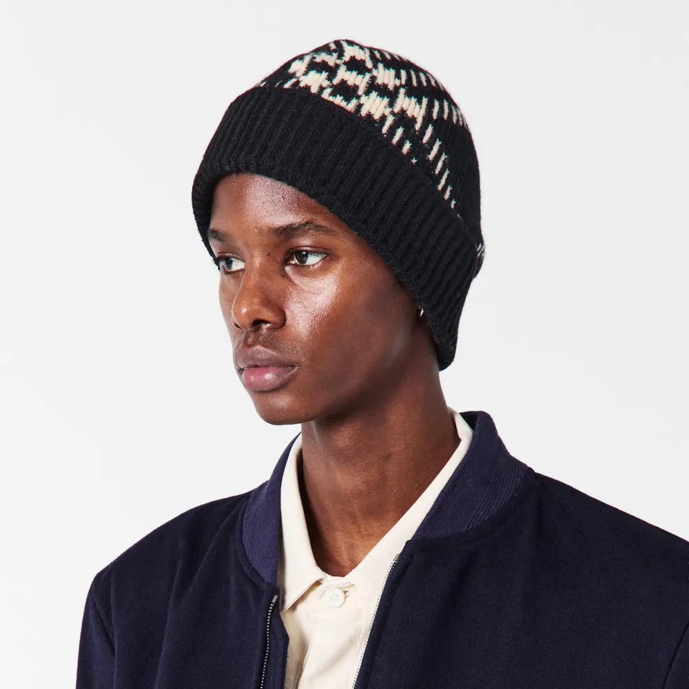 Burberry Adults Burb Check Beanie detail 3