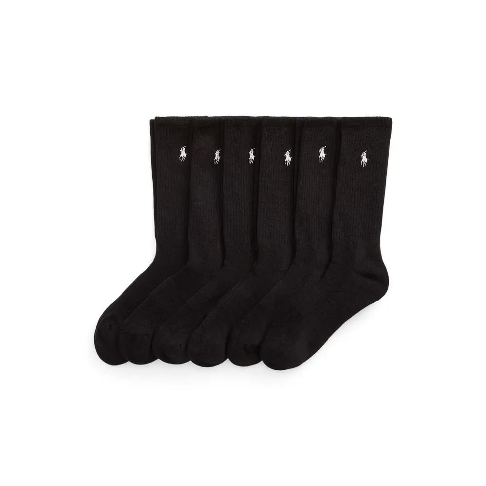 Polo Ralph Lauren Mens 6-Pack Crew Socks