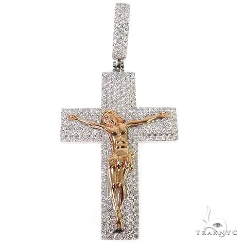 MARYAM - For Him FACTORY CONSCIOUS 14K Two Tone Diamond Crucifix 68129 – Pendant