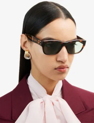 GUCCI GG1706S Tortoiseshell Square-Frame Acetate Sunglasses detail 2