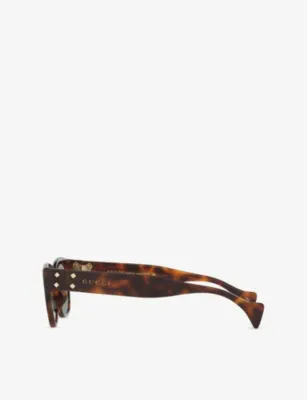 GUCCI GG1706S Tortoiseshell Square-Frame Acetate Sunglasses detail 3
