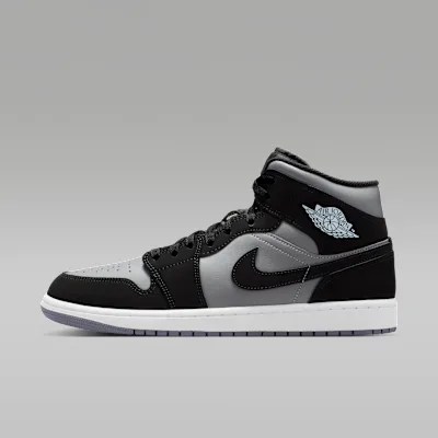 Jordan Air Jordan 1 Mid Men's Shoes - Black/Cool Grey/Light Armoury Blue/Black in Black/Cool Grey/Light Armoury Blue/Black – Nike men's and unisex