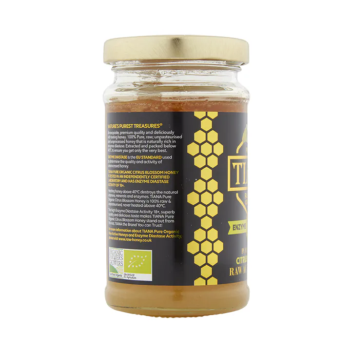 Tiana Pure Organic Citrus Blossom Honey (Enzyme Diastase 18+) 250g detail 3