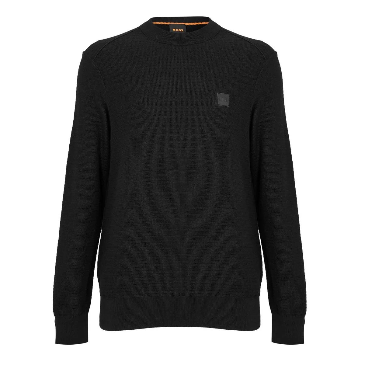 Boss Mens BOSS ORANGE Cotton-Cashmere Long Sleeve Crew Neck Jumper (Anion)