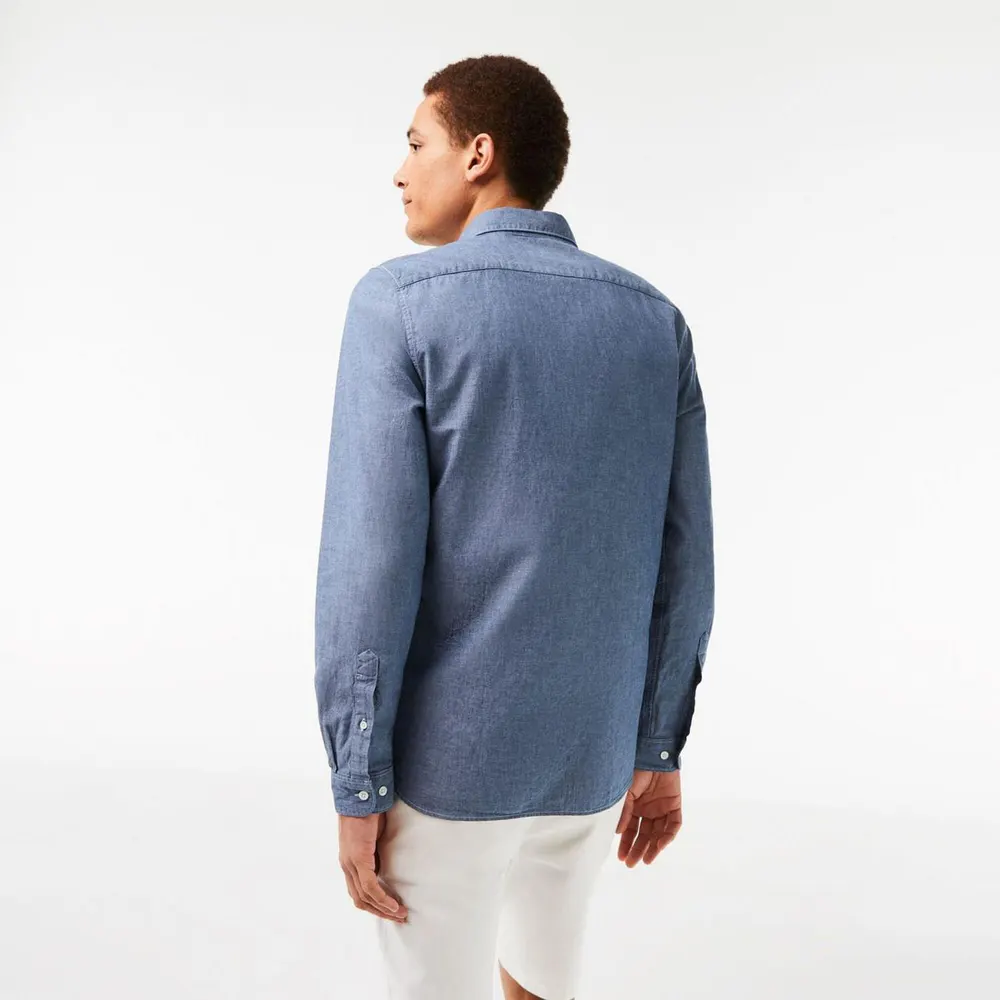 Lacoste Slim Fit Concealed Placket Poplin Shirt detail 2