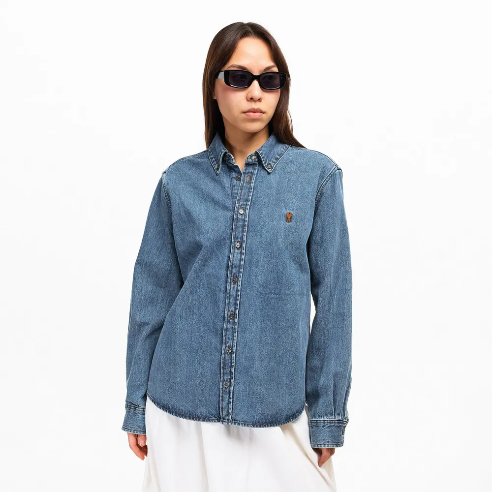 Ami Paris Men's ADC Long Sleeve Denim Shirt detail 3