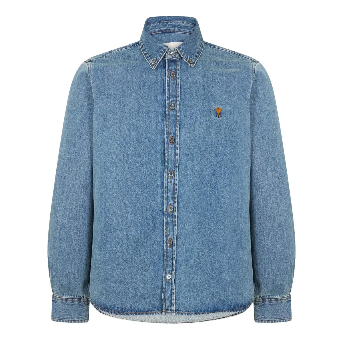 Ami Paris Men's ADC Long Sleeve Denim Shirt