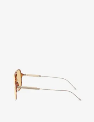 BRUNELLO CUCINELLI BC4022S Pilot-Frame Acetate Sunglasses detail 3