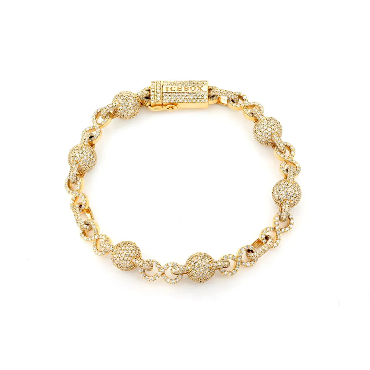 For Him Infinity Bead Link Diamond Bracelet