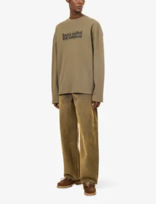 DAILY PAPER Stay Informed Cotton Top in ARMY GREEN, additional product view 2