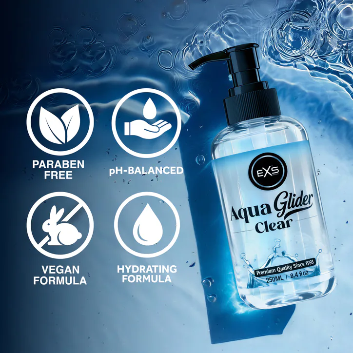 EXS AquaGlider Clear Lubricant Bottle, additional product view 2