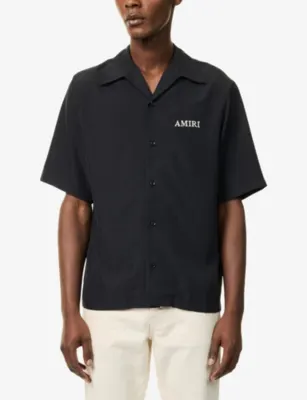 AMIRI Logo-Embroidery Camp Woven Shirt detail 3