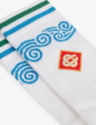 CASABLANCA Wave Crew-Length Cotton Socks - S/M detail 2