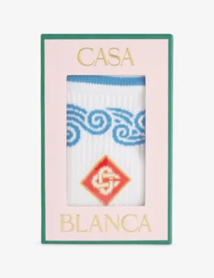 CASABLANCA Wave Crew-Length Cotton Socks - S/M detail 3