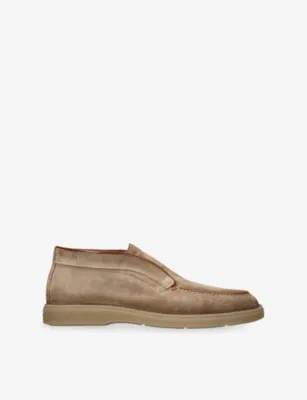 SANTONI Detroit Suede Loafers - BEIGE - EUR 42.5 / 8.5 UK MEN in BEIGE – Mens | Loafers