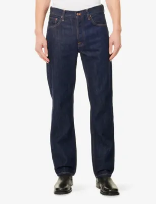 NUDIE JEANS Rad Rufus Straight-Leg Denim Jeans - 34/30 in Blue One Wash, additional product view 3