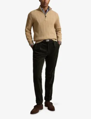 POLO RALPH LAUREN Half-Zip Cable-Knit Cotton Jumper detail 2