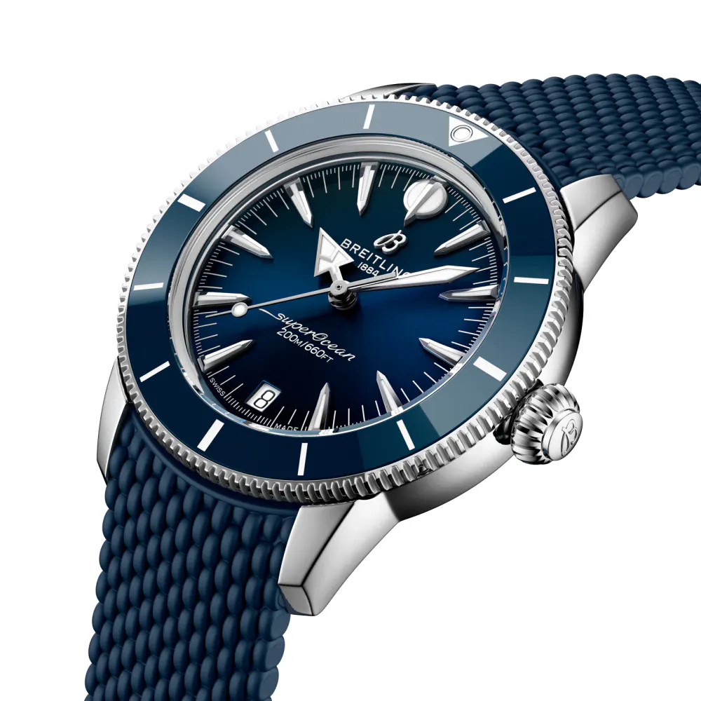 Breitling Superocean Heritage Automatic 36mm Unisex Watch Blue Rubber in Blue, additional product view 3