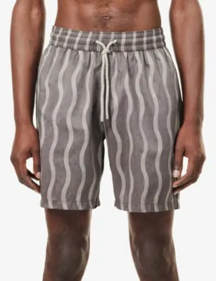 FRESCOBOL CARIOCA Santos Linen-Blend Swim Shorts detail 2