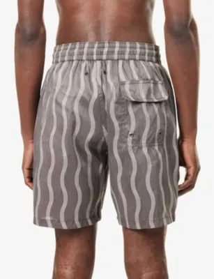 FRESCOBOL CARIOCA Santos Linen-Blend Swim Shorts detail 3