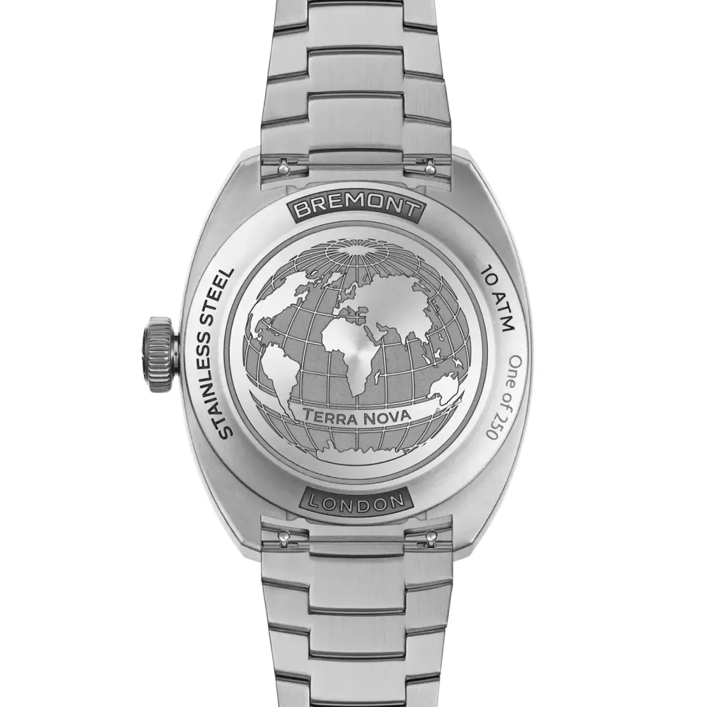 Bremont Terra Nova 38 Pink Stainless Steel in Pink, additional product view 2